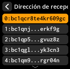 Lista de direcciones paginadas
