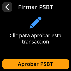 Autorización de firma PSBT
