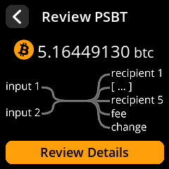 Transaction details review screen