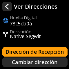 Opción de recibir direcciones