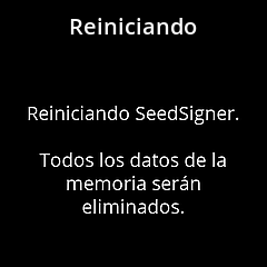 Opción de reinicio en el menú de encendido menú