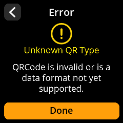 Unknown QR type error message