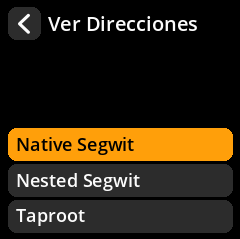 Selección de formato de dirección