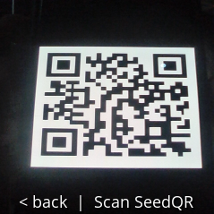 SeedQR scanning interface
