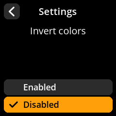 Color inversion configuration