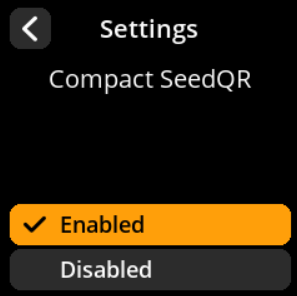 Compact SeedQR configuration