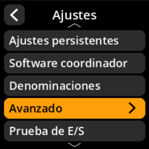 Menú de selección avanzada