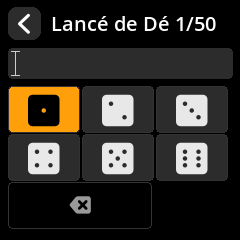 Settings selection menu